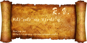 Répásy Virág névjegykártya